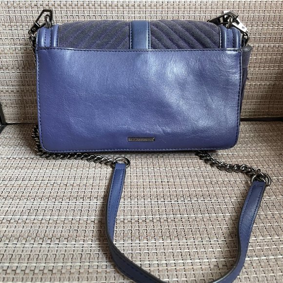 Rebecca Mincoff Cheron Quilted Love Suede Crossbody - Picture 4 of 7